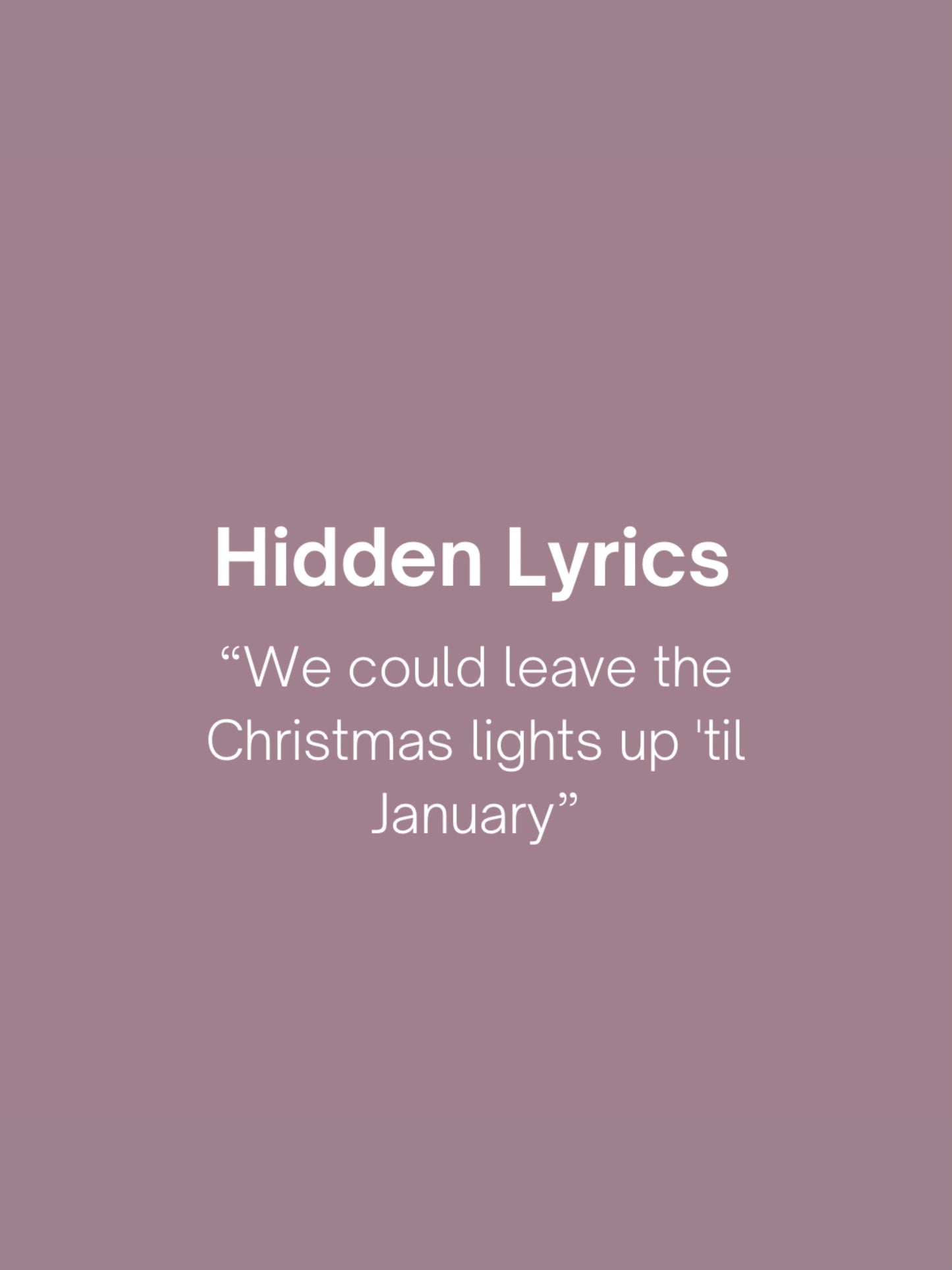 Lover (Holiday Version) - Taylor Swift