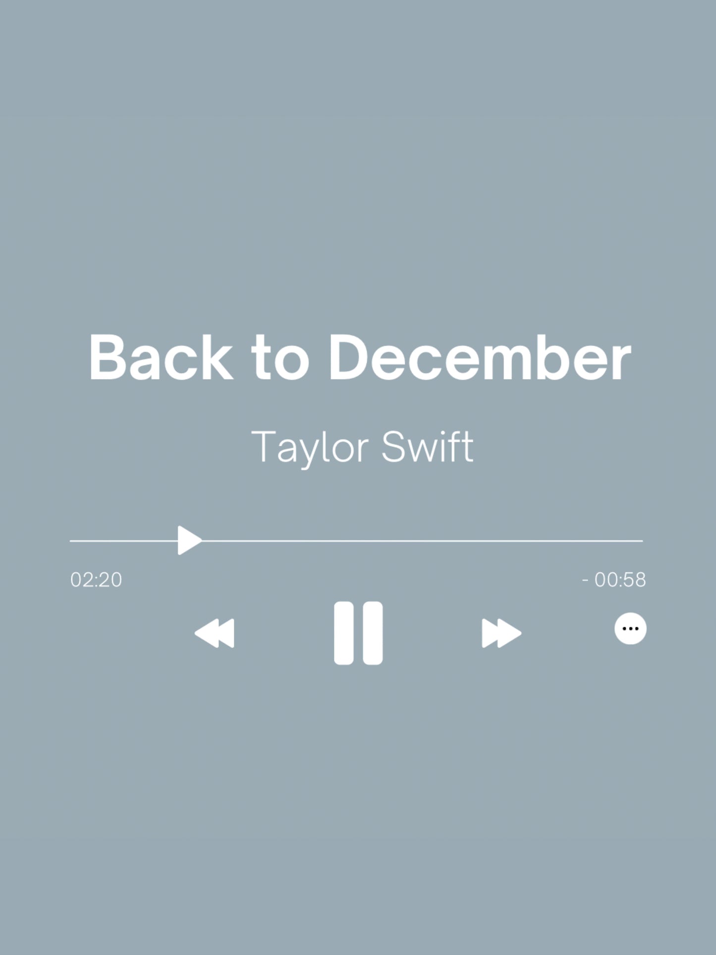 Back to December - Taylor Swift